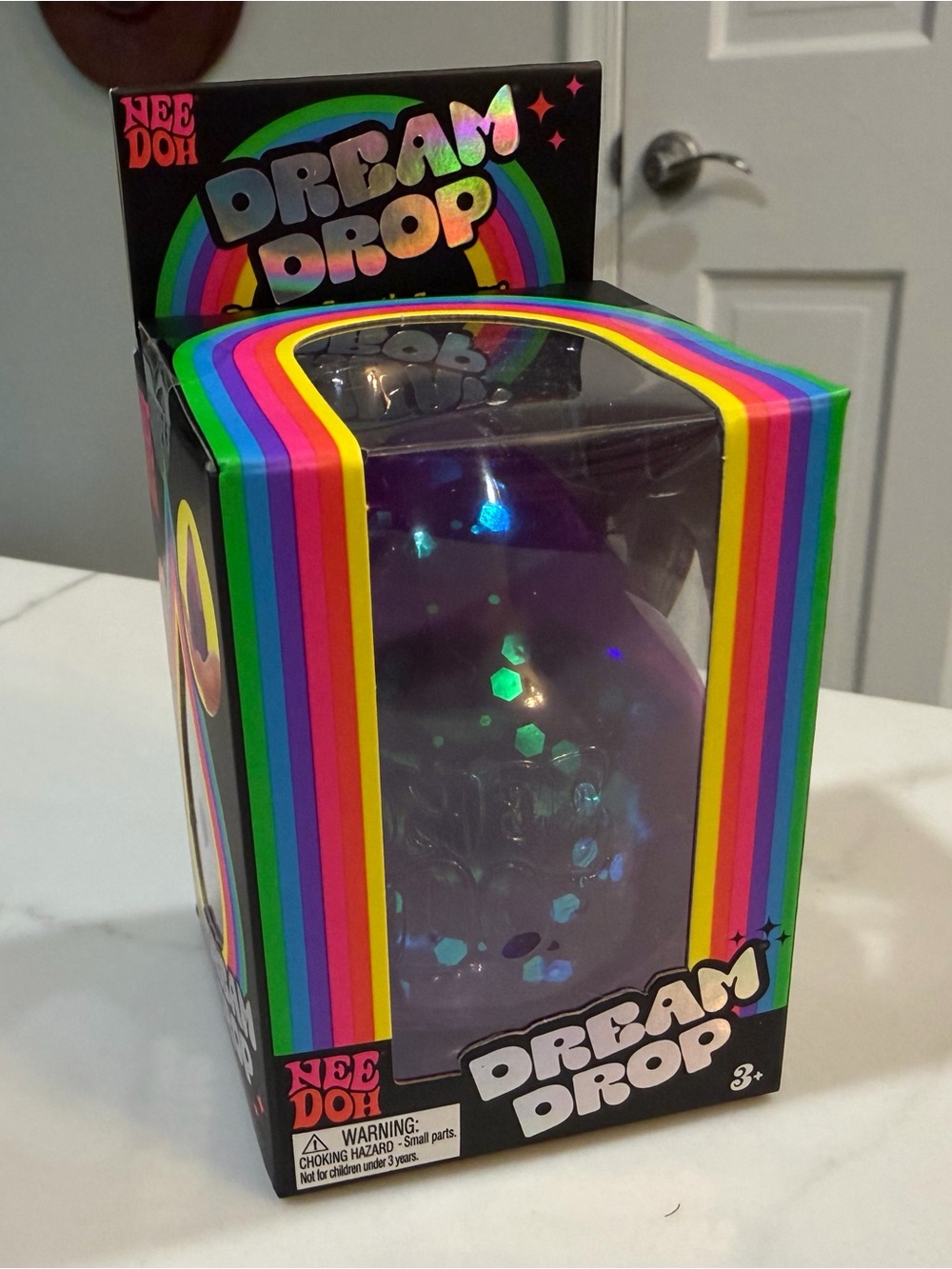 Schylling NEEDOH Dream Drop with splash stand, Purple, NIB, never opened - rare